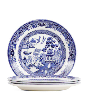 Set Of 4 Blu Will Dinner Plates | TJ Maxx