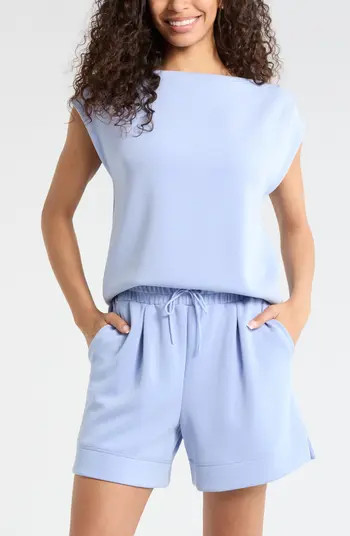 Soft Luxe Knit Gathered Shoulder Top | Nordstrom