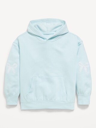 Printed Loose Pullover Hoodie for Girls | Old Navy (US)