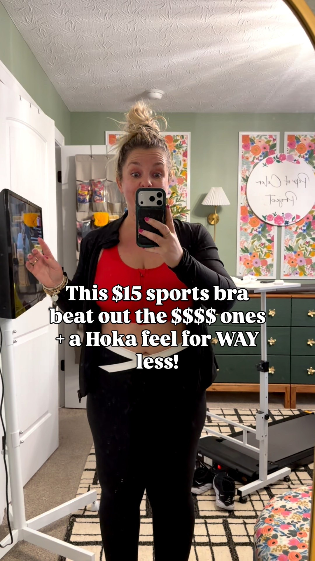 I tried 8 sports bras of all price points & this $15 one from Walmart did everything I needed it to do! I am a 38DD(ish) & I am wearing a lg in the bra. I also LOVE these Hoka feel tennis shoes for way less! So comfy! Also linking my fav Target leggings (I sized down to a med from my usual lg).

#LTKActive #LTKfitnessgoals #LTKOver40