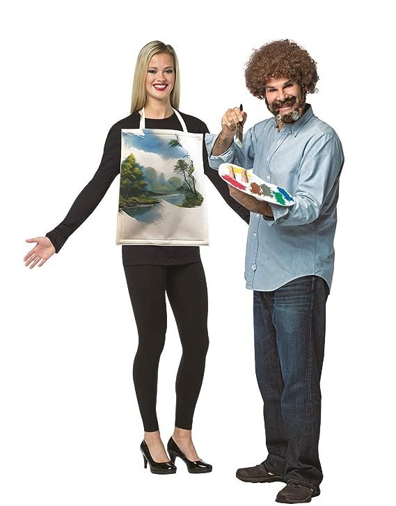 Rasta Imposta Bob Ross Kit & Painted Canvas Couples Costume | Amazon (US)