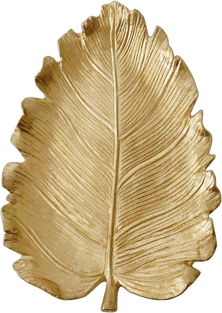 Small Leaf Shaped Trinket Dish, Decorative Gold Jewelry Dish Tray, Ring Hodler Dish Jewelry Organ... | Amazon (US)