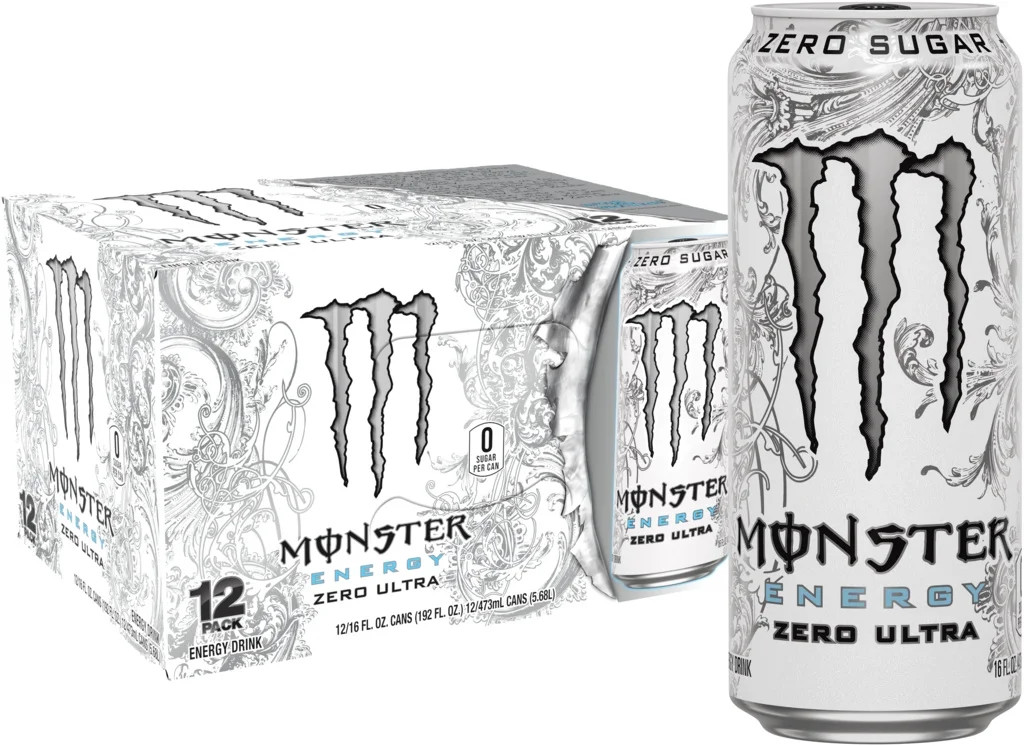 Monster Zero Ultra, Sugar Free Energy Drink, 16 fl oz, 12 Pack | Walmart (US)