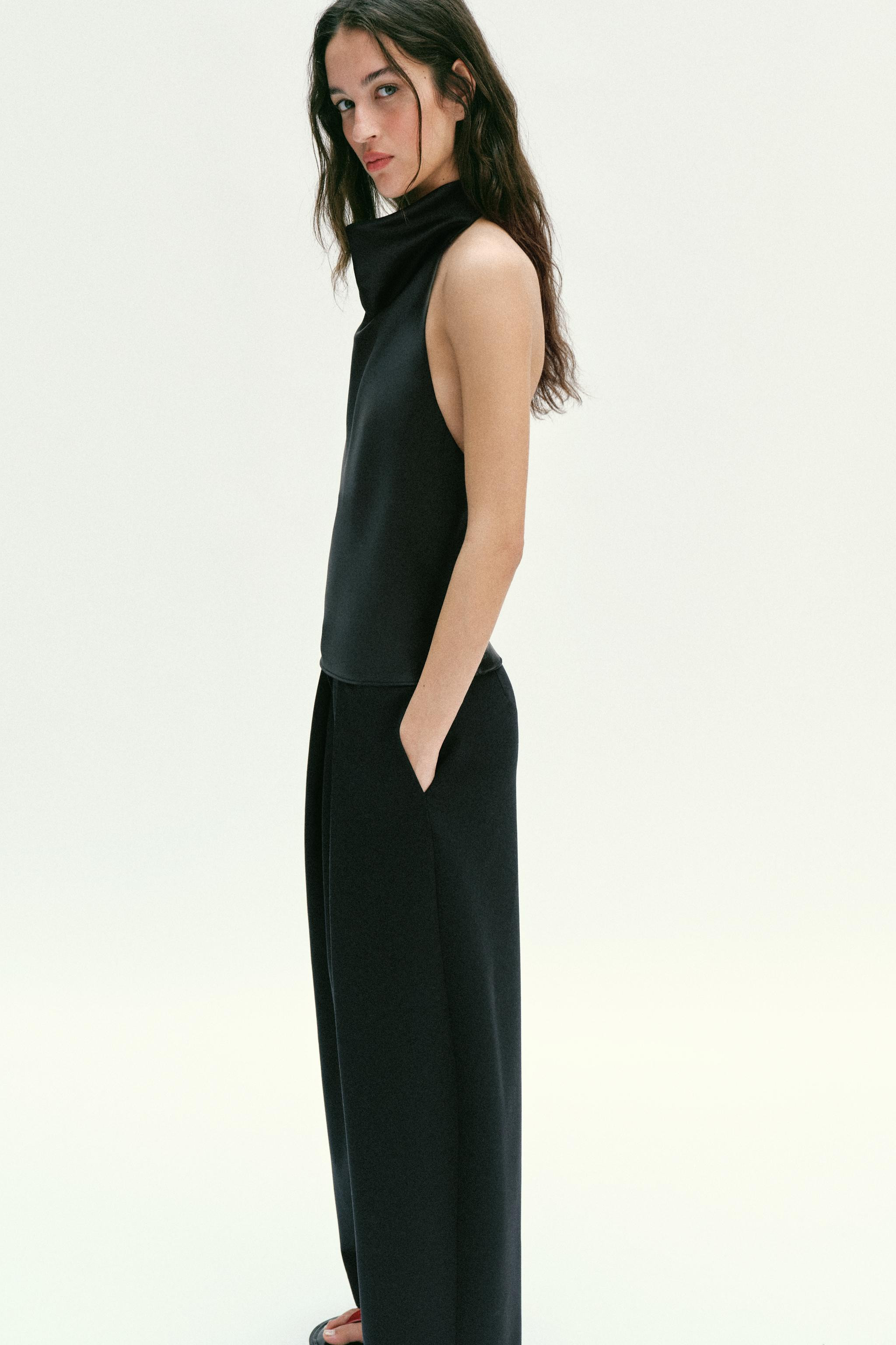 HIGH-WAISTED PLEATED PANTS | Zara US