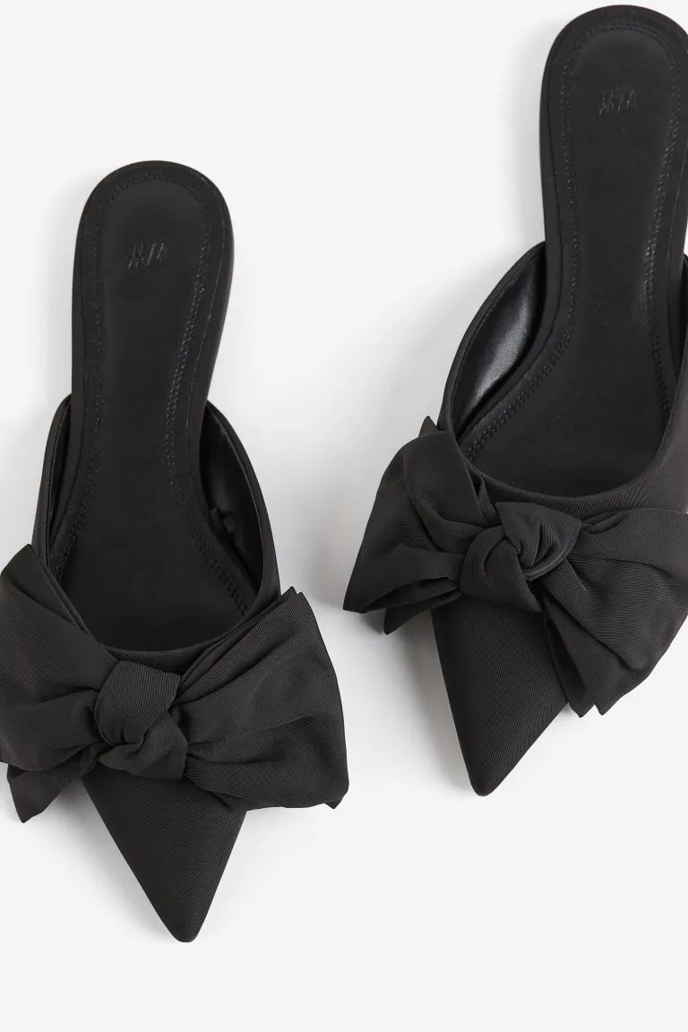 Bow-detail Mules - Black - Ladies | H&M US | H&M (US + CA)