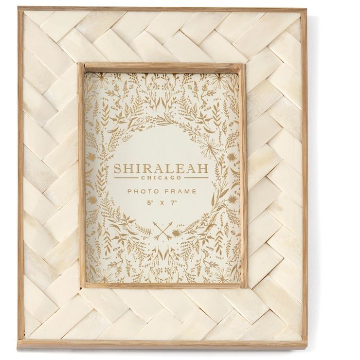 Ariston Ivory and Gold Braided 5x7 Picture Frame - Shiraleah | Target