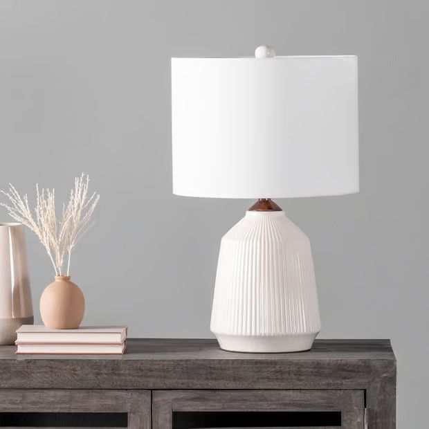 Alva 24-inch Bridget Ceramic Table Lamp Cream Lamp | Rugs USA