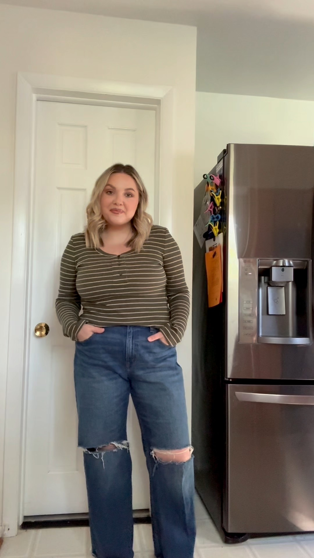 I’m almost 7 months postpartum, and I’ve been trying to rebuild my wardrobe with pieces that fit, make me feel good, and don’t break the bank. 

I actually snagged this Henley in two different colors I liked it so much. It is perfect for layering during the fall season and the buttons are functional if you need them to be. I stayed TTS in a large. 



#LTKSaleAlert #LTKStyleTip #LTKMidsize