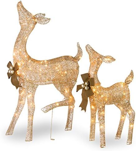 National Tree Pine 28 Inch and 38 Inch Doe and Fawn | Amazon (US)