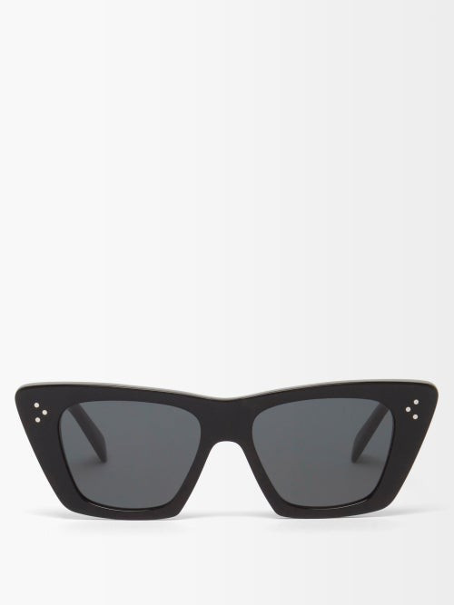 Celine Eyewear - Cat-eye Acetate Sunglasses - Womens - Black | Matches (US)
