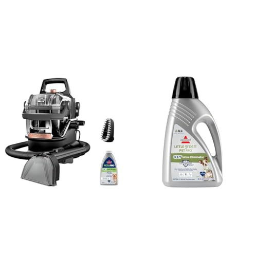 Bundle of BISSELL Little Green HydroSteam Multi-Purpose Portable Carpet and Upholstery Cleaner, Car and Auto Detailer, 3618, Black and Copper Harbor + BISSELL Pet Pro Oxy Spot & Stain | Amazon (US)