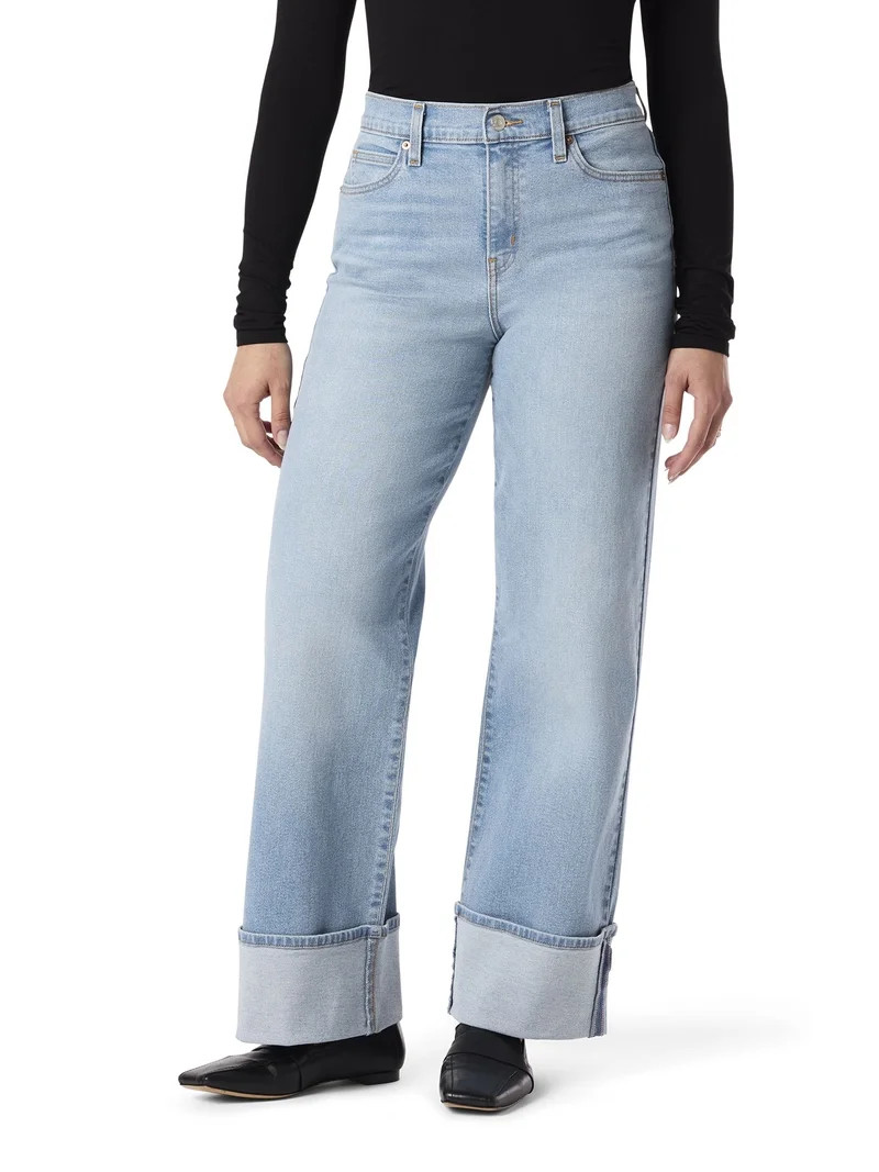 Levi Strauss Signature Women's Vintage Mid Rise Cuffed Stovepipe Jeans | Walmart (US)
