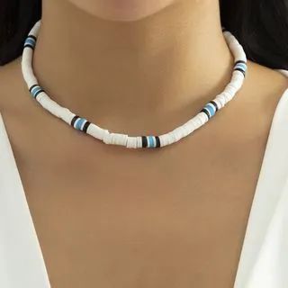 Soft Clay Necklace 5213 - Silver - One Size | YesStyle Global