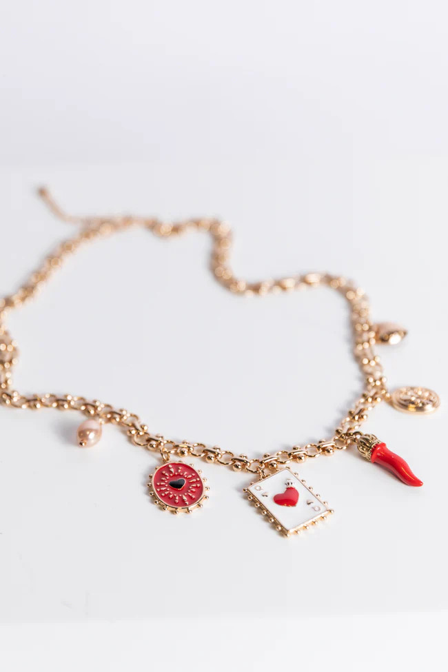 Too Hot To Handle Charm Necklace | Pink Lily