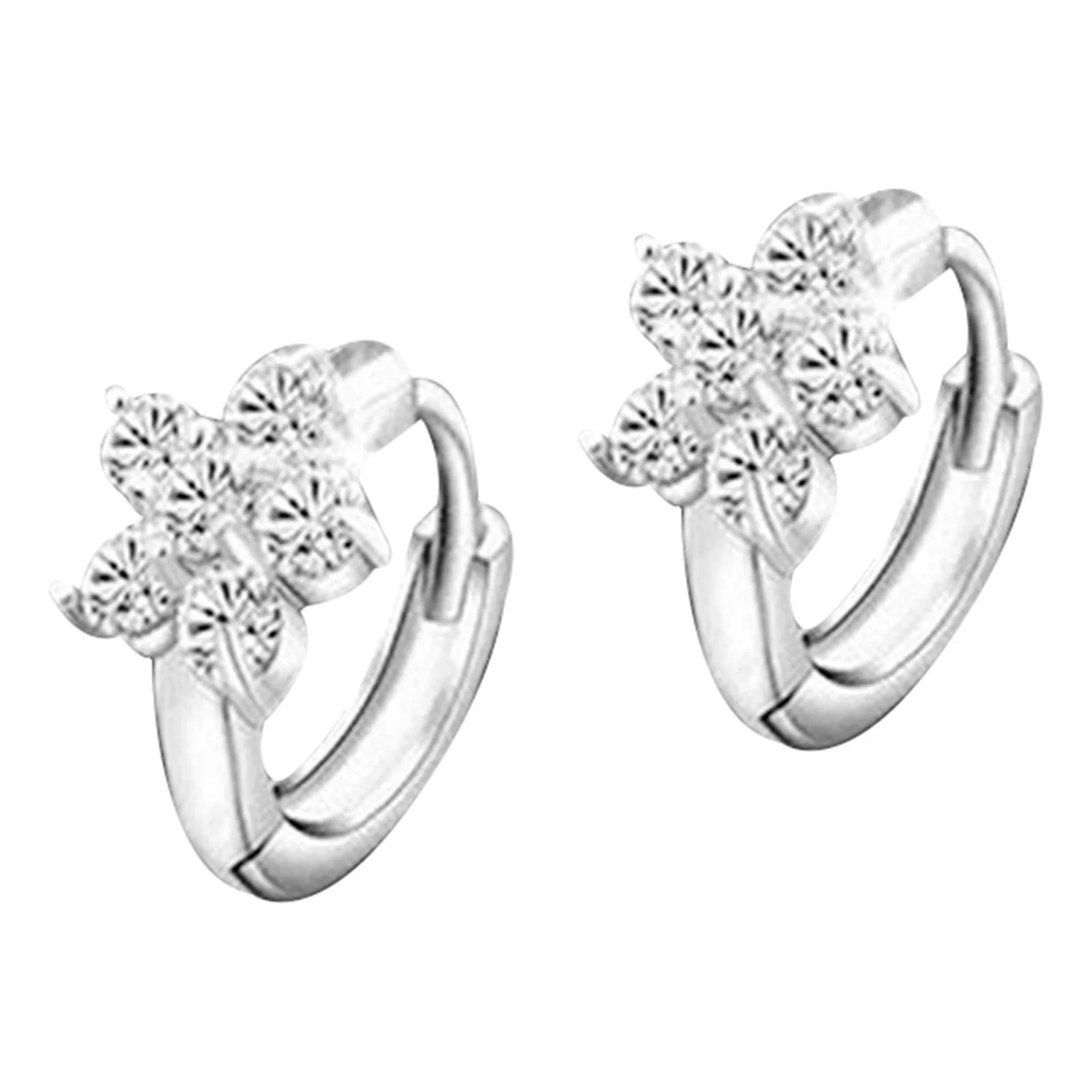 Women\'s Bling Winter Snowflake Earrings Hypoallergenic Fashianable Rhinestone Stud Earrings Jewe... | Walmart (US)