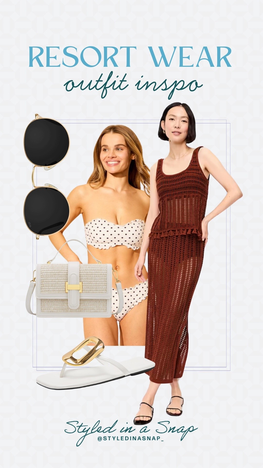 This outfit is the epitome of beach chic and everything is such a good price. This two piece coverup is absolutely gorgeous and from Old Navy, the prices and quality are top tier, this polka dot swimsuit is so on trend, and these sandals are super cute. 

#LTKOver40 #LTKSaleAlert #LTKSeasonal
