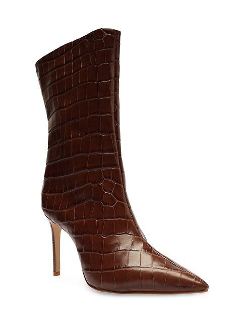 Schutz Mary Croc-Embossed Leather Short Boots | Saks Fifth Avenue
