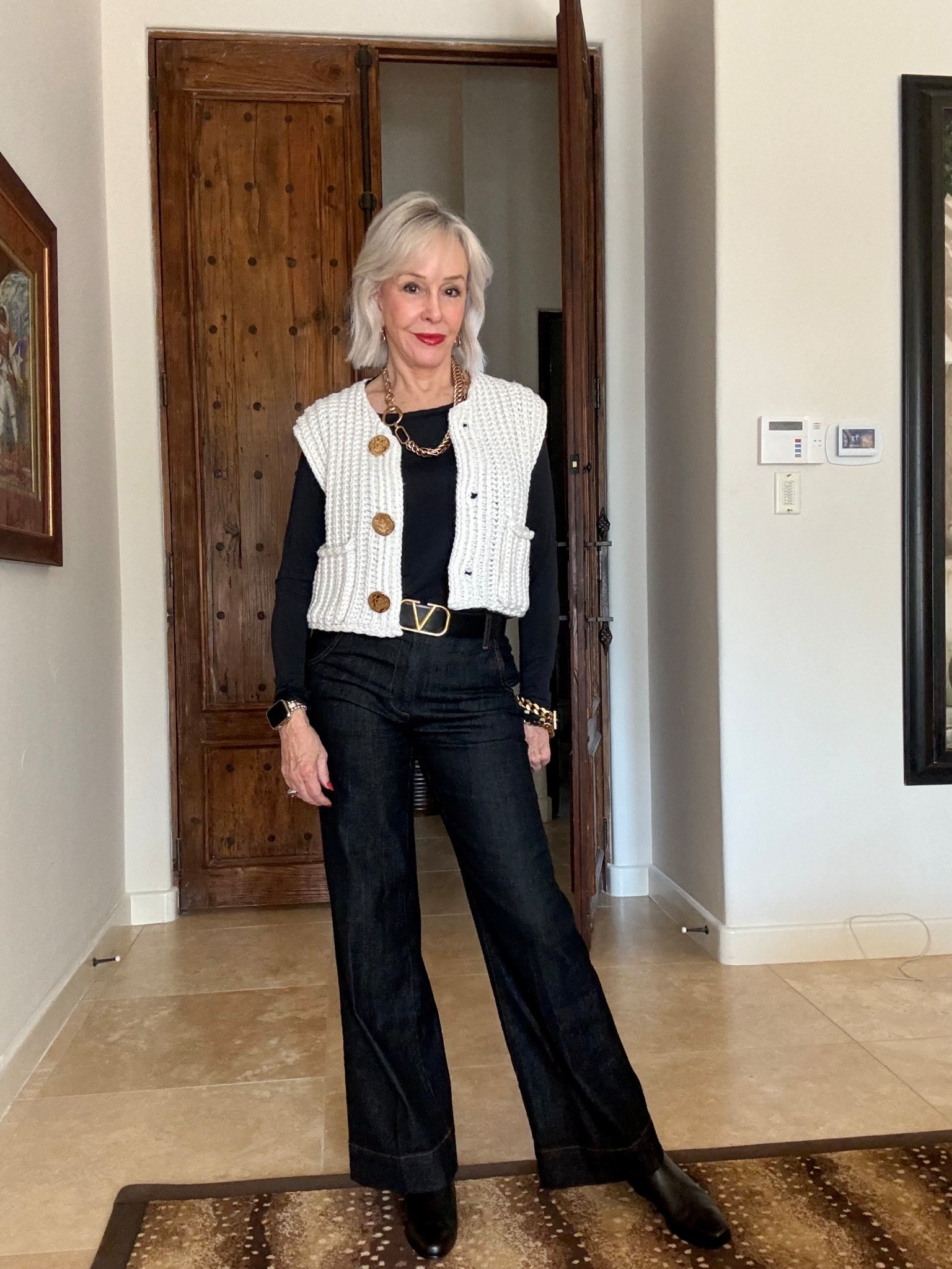 Sleeveless cardigan vest for women is coming with the classic button-up front and crewneck line design, crochet sweater vest, chunky. Under $20
Comes in several colors
Style many ways 

#LTKFindsUnder50 #LTKSaleAlert #LTKWorkwear