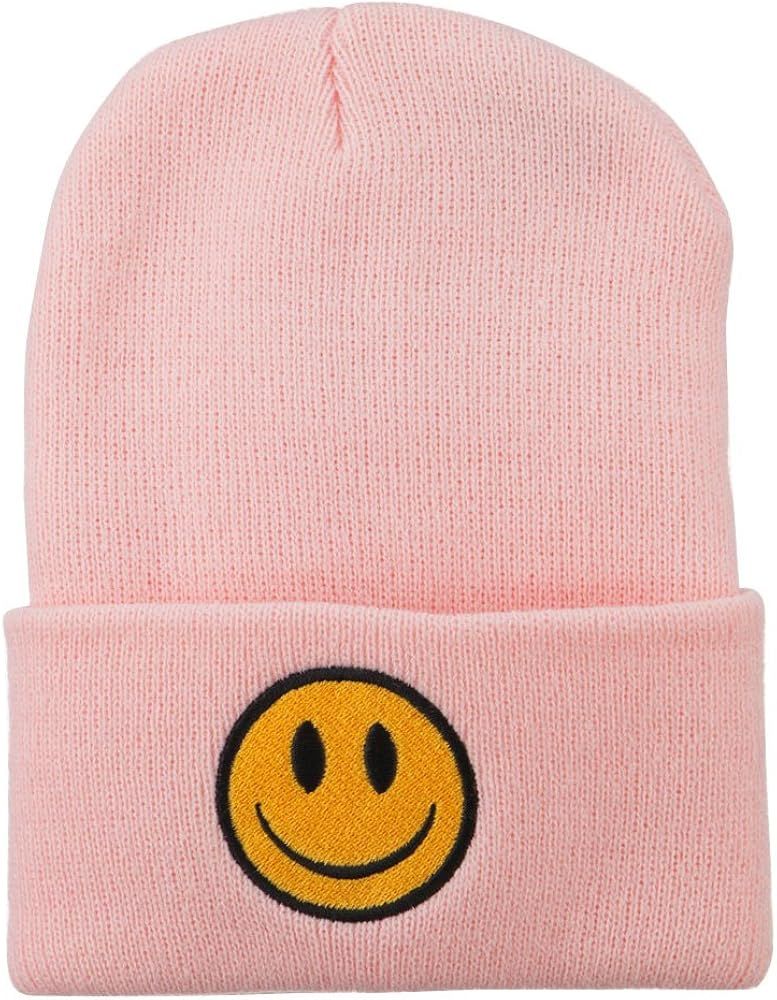 Smile Face Embroidered Long Beanie | Amazon (US)