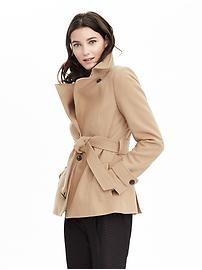 Melton Wool Short Trench | Banana Republic US