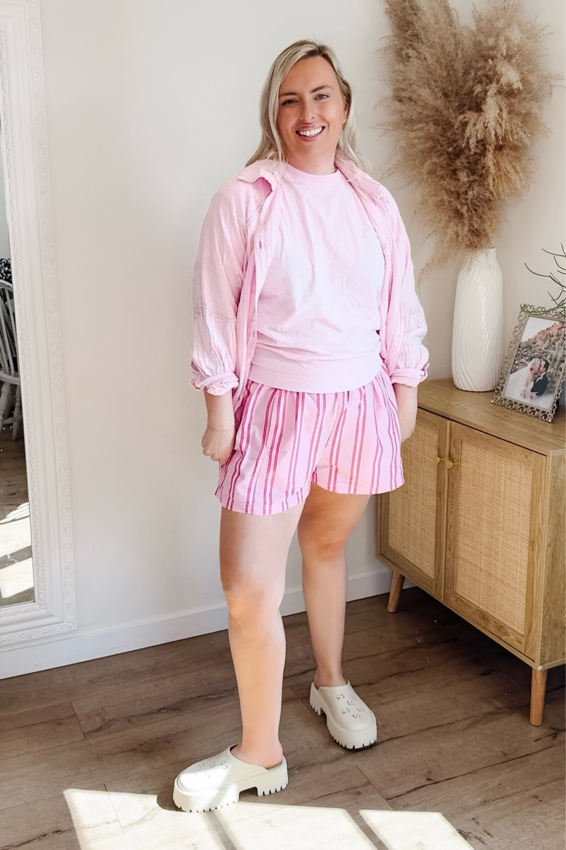 Boxer shorts 
Free people outfit
Midsize outfit
Casual outfit
Travel outfit
Summer outfit
Spring outfit 

Size large in top and bottom

#LTKmidsize #LTKfindsunder100 #LTKfindsunder50