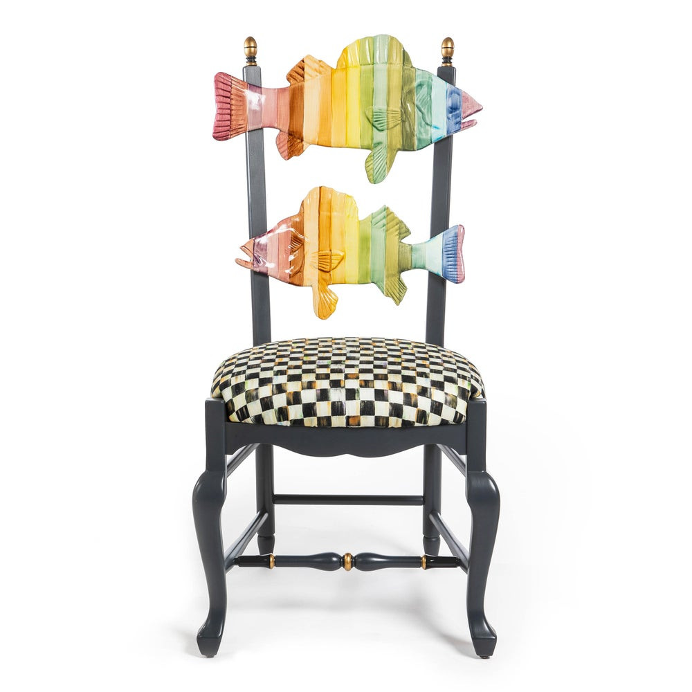 Dark Rainbow Fish Chair | MacKenzie-Childs