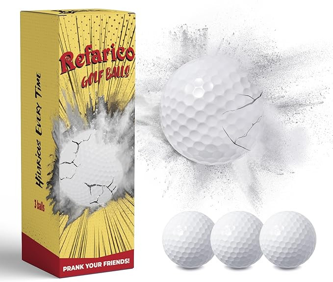 Exploding Golf Balls, 3 Pack Prank Balls - Explode on Impact, Funny Shocked Golf Balls Gag Golfin... | Amazon (US)