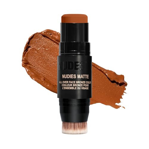 Nudestix Nudies Bronze All Over Matte Bronzing Stick – 3-in-1 Cream Bronzer for Cheeks, Eyes & Lips with Built-In Brush | Natural Contour & Sun-Kissed Glow | Vegan, Long-Wear Makeup (Terracotta Tan) | Amazon (US)