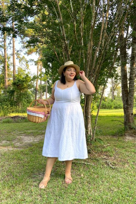 Comfortable white dress from Old Navy. I’m all about the eyelet look in the summer 

#LTKPlusSize #LTKSaleAlert #LTKSummerSales