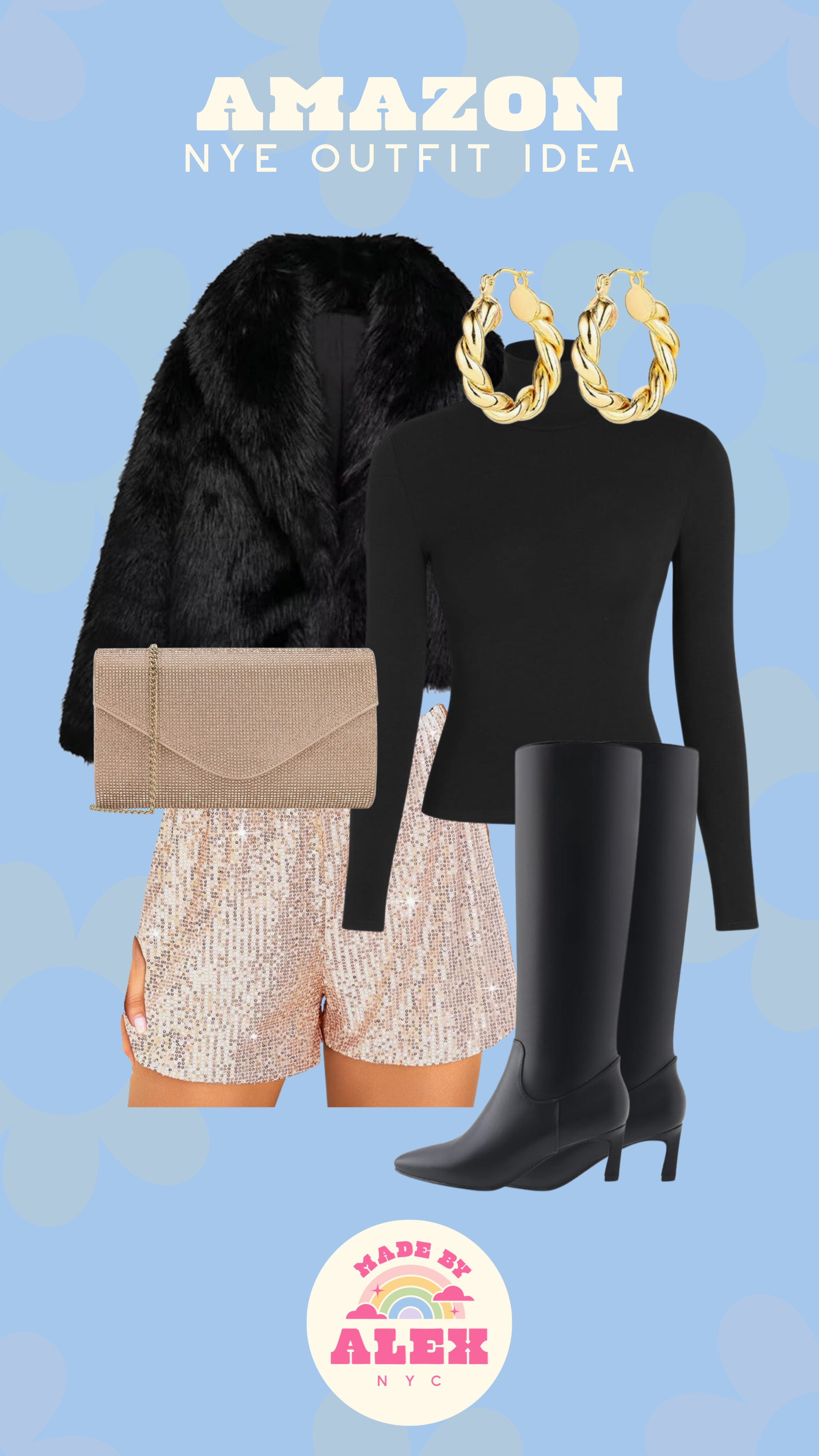 New Year’s Eve Outfit from Amazon! ✨🖤

NYE Outfit - Amazon fashion - NYE look - sequin shorts - turtle neck - fur jacket - knee high boots - New year’s eve 

#LTKSeasonal #LTKStyleTip #LTKHoliday