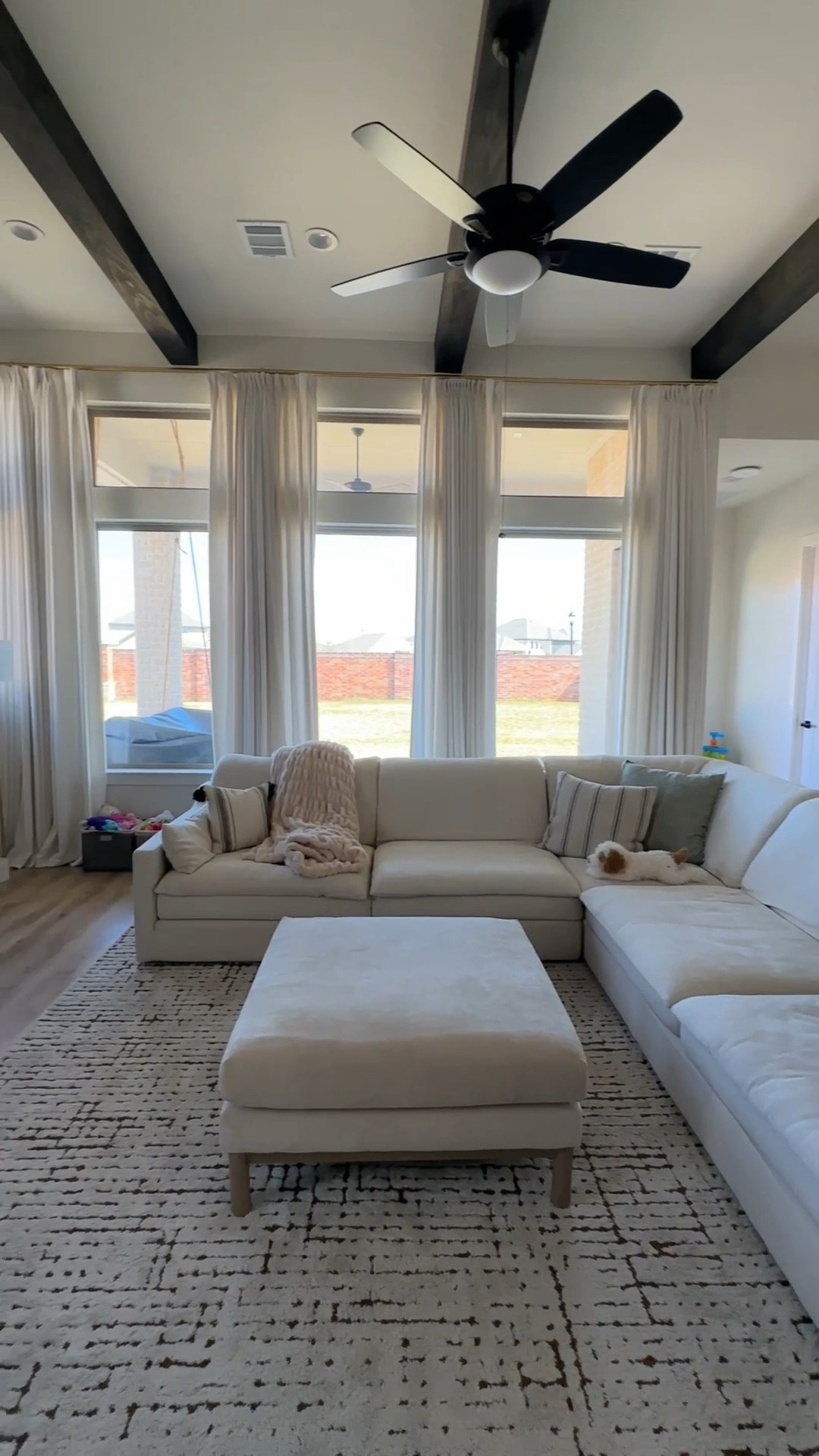 Links to items shown in this video used in our living room! *couch unable to be linked as it is no longer in stock, sadly*

Curtain details: Liz Linen Drapery, Ivory Beige, triple pleat, 75% light blocking lining

#LTKFamily #LTKHome #LTKStyleTip