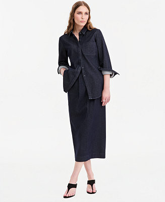 Women's Denim Pencil Midi Skirt, Macy's Exclusive | Macy's