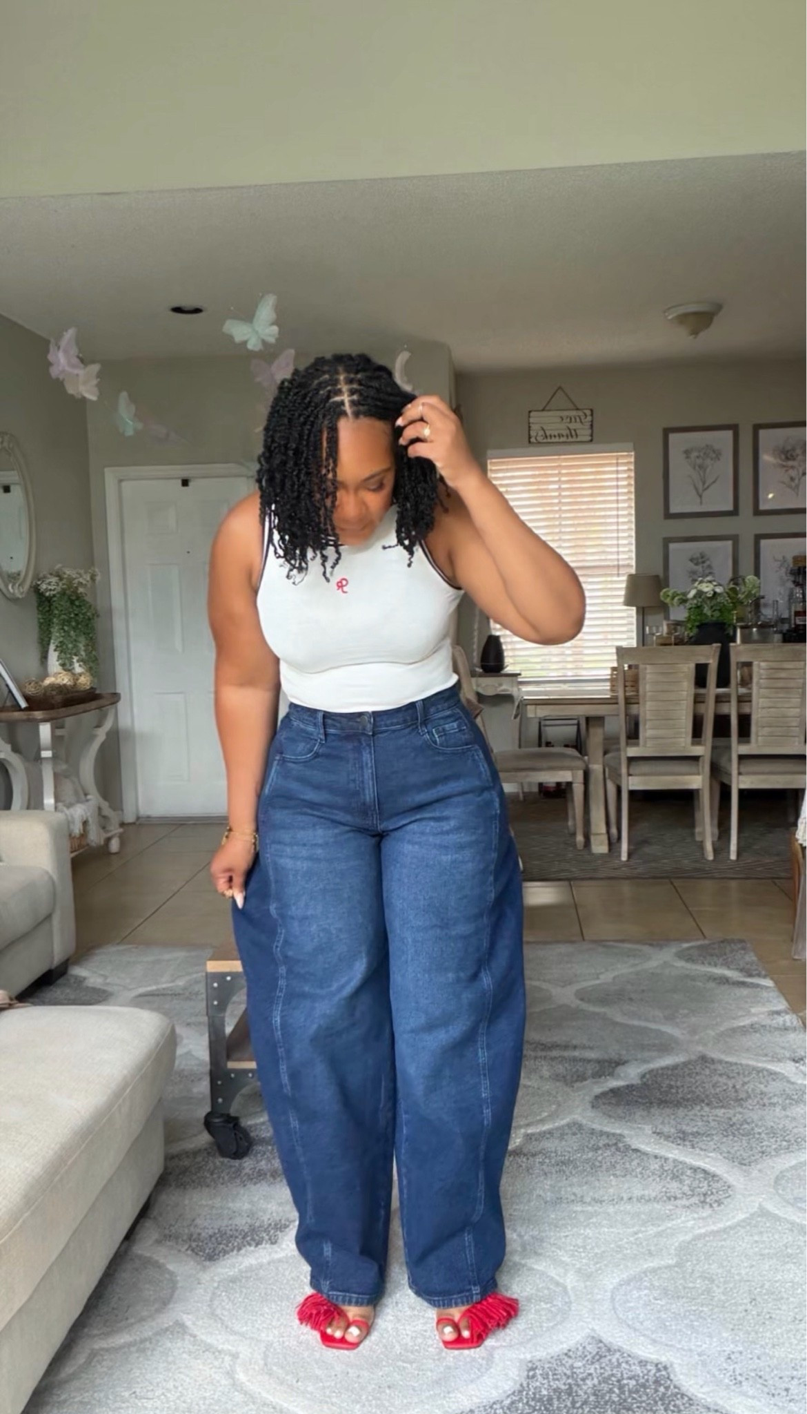 These Barrel Denim are from Fashion Nova.

#LTKgrwm #LTKootd #LTKOver40