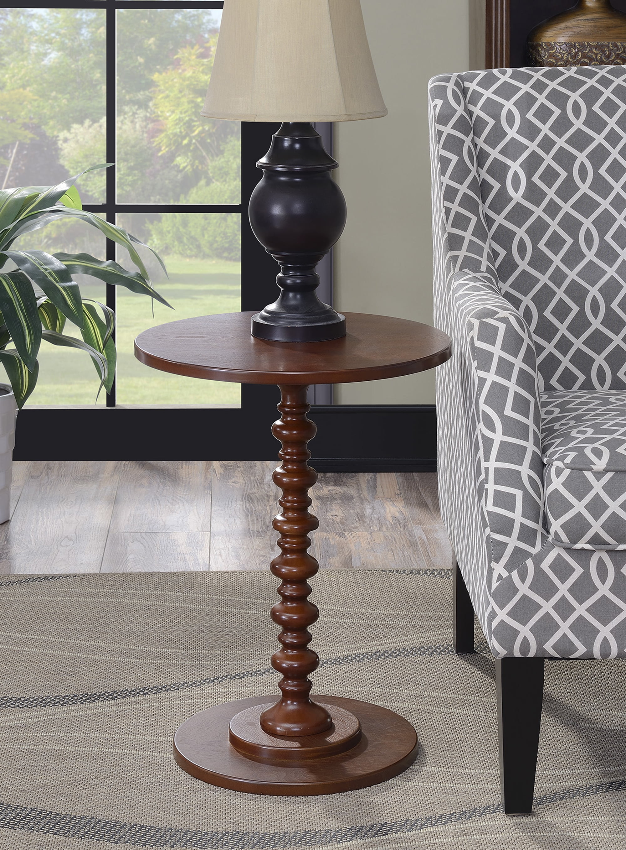 Convenience Concepts Palm Beach No Tools Spindle Table, Mahogany | Walmart (US)