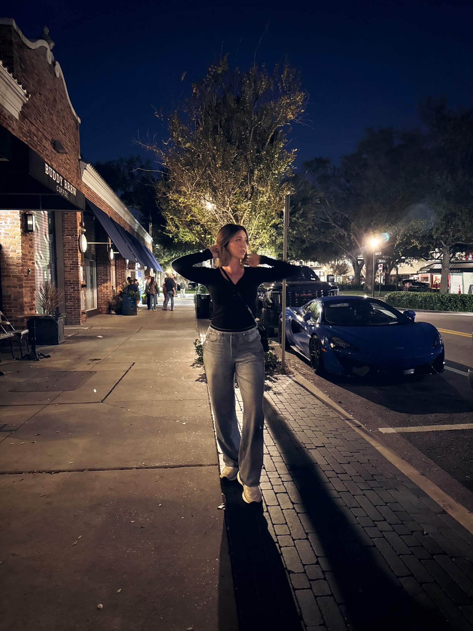 Sweatpants denim is a staple for the weekend 

#LTKootd