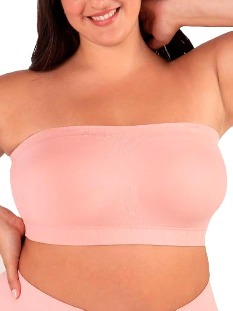 Truekind Wireless Strapless Bra, Bandeau Bra, Small to Plus Size Strapless Bras for Women, Tube T... | Amazon (US)