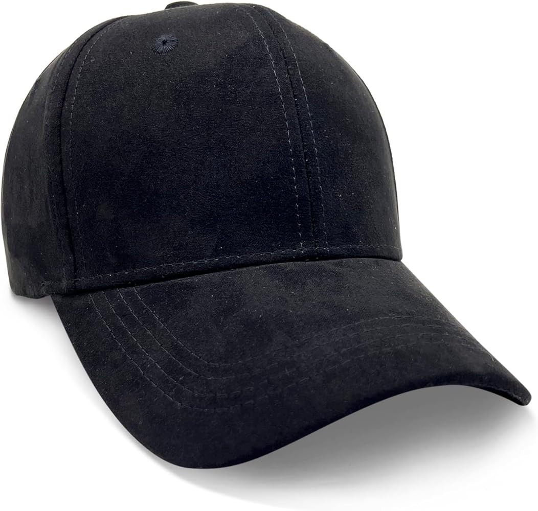 Classic Suede Baseball Cap - Adjustable Size Polo Style Hat for Men and Women | Amazon (US)