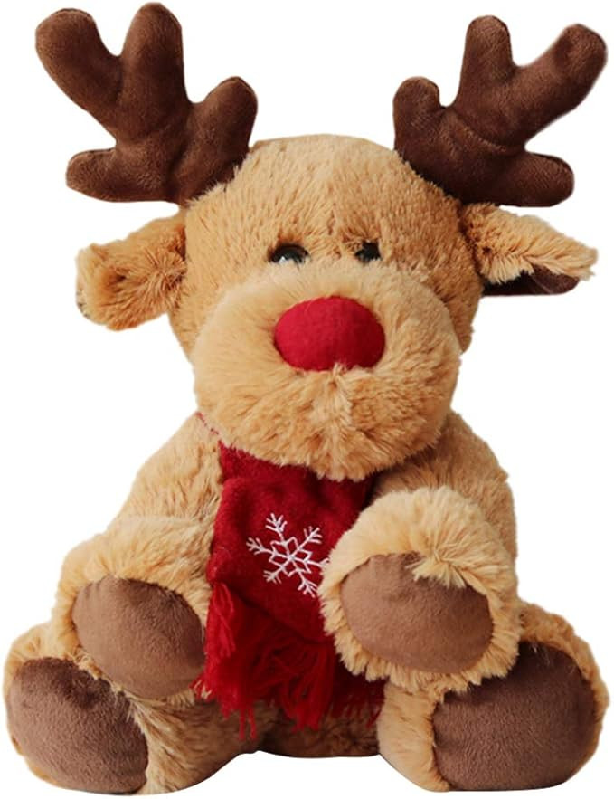 Toyvian Reindeer Stuffed Animal: 11.4 Inch Soft Christmas Elk Stuffed Plush Toy - Cashmere & PP C... | Amazon (US)