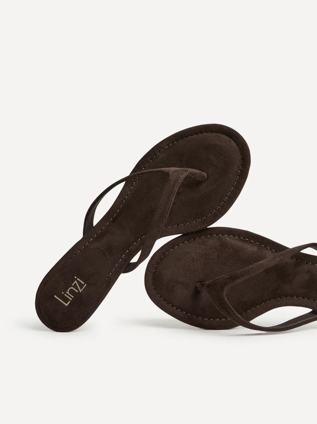 Ascend Brown Faux Suede Mule Heels | Linzi Shoes