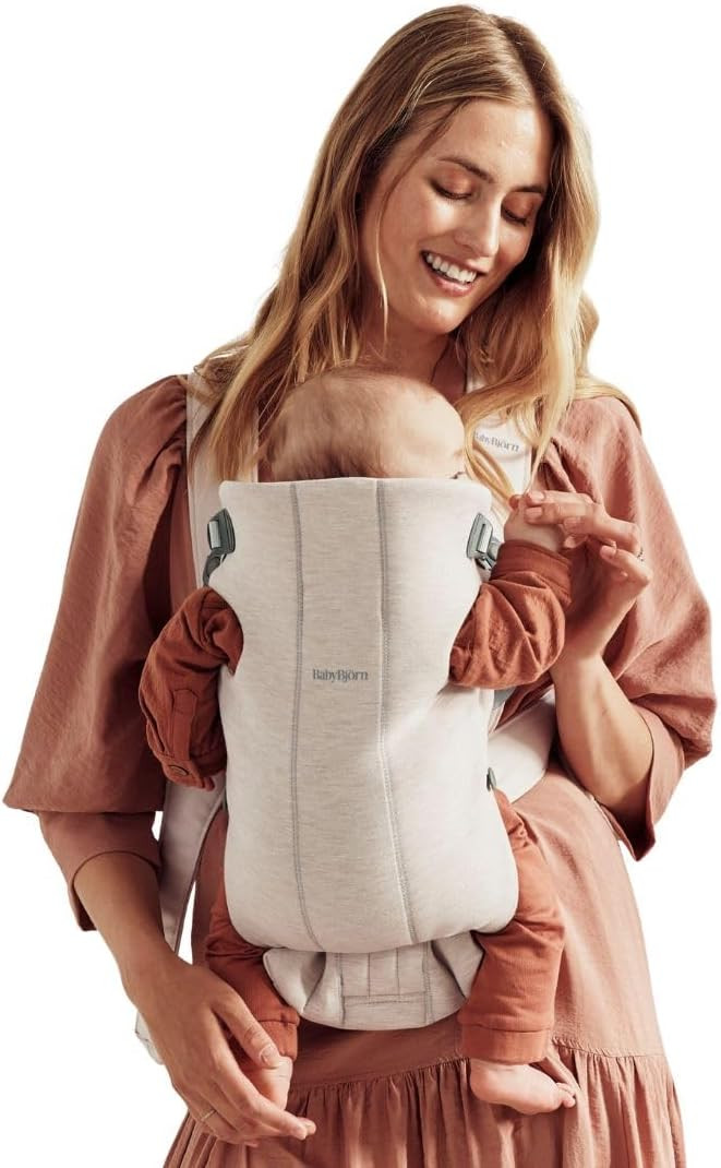 BabyBjörn Baby Carrier Mini, 3D Jersey, Light Beige, Infant Carrier for Newborns (0-12 Months), ... | Amazon (UK)