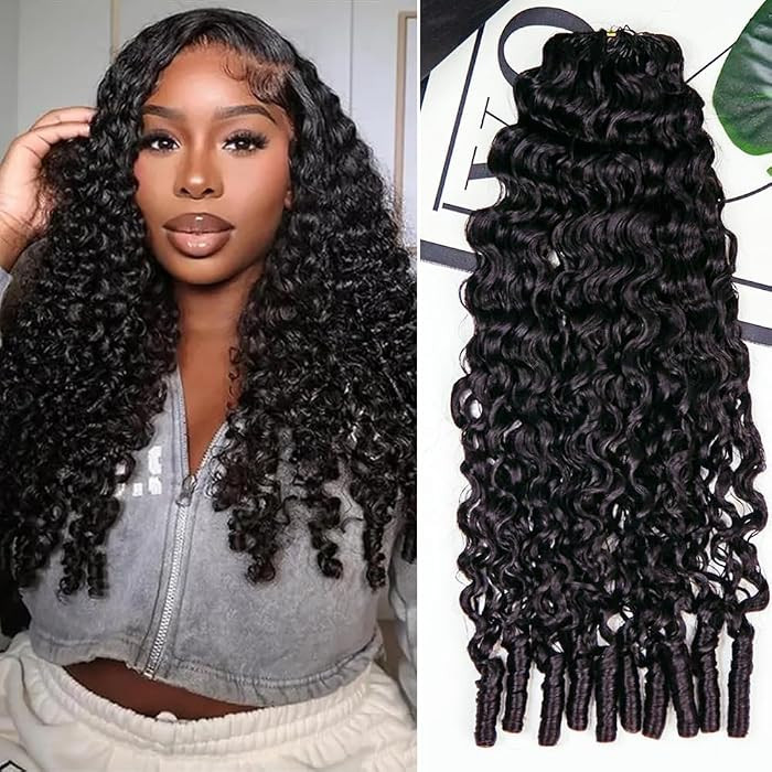 Feather Crochet Human Hair for Black Women Miracle Knots Pre Looped Burmese Curly Human Crochet H... | Amazon (US)