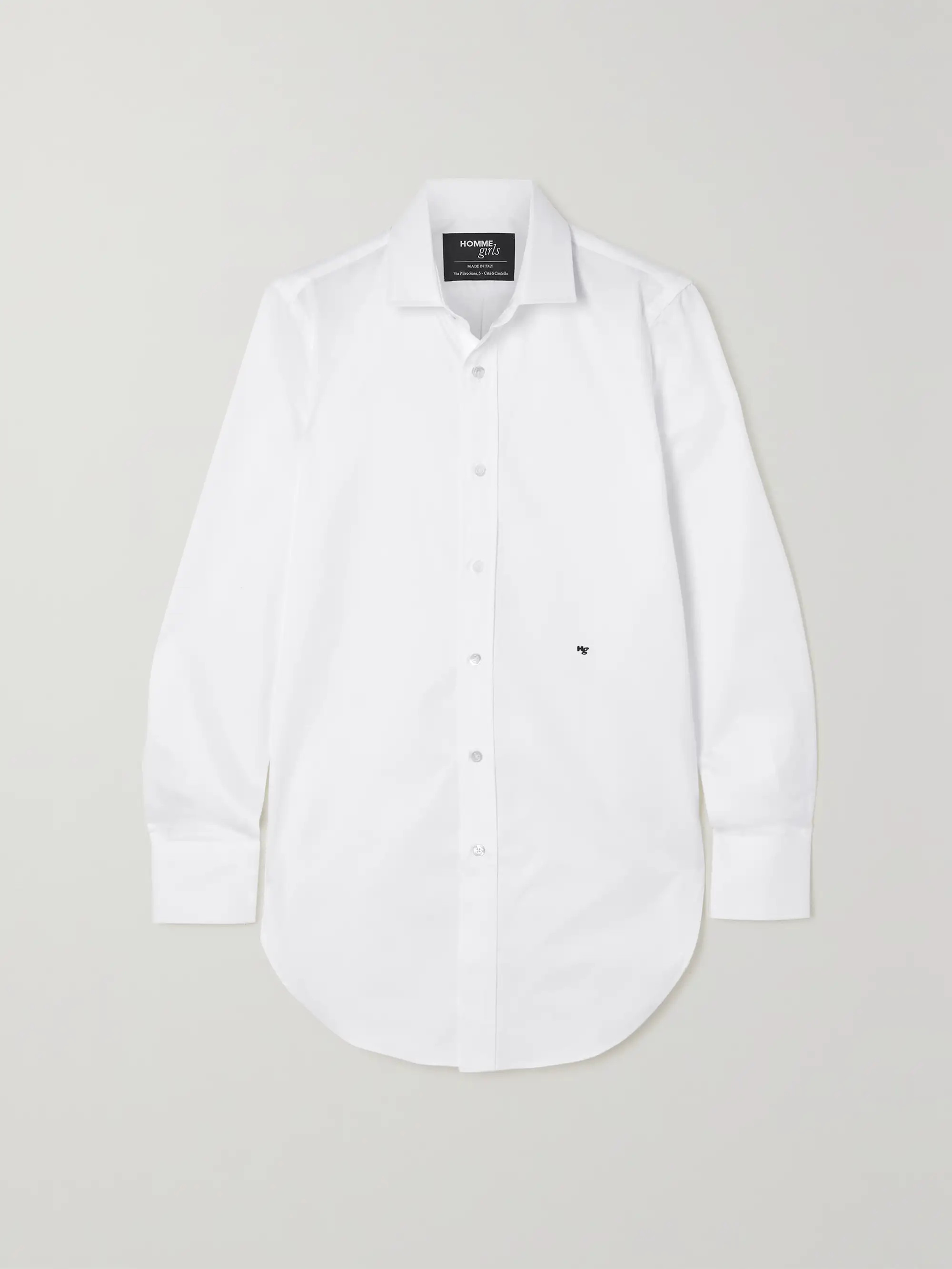 Embroidered cotton-poplin shirt | NET-A-PORTER (UK & EU)