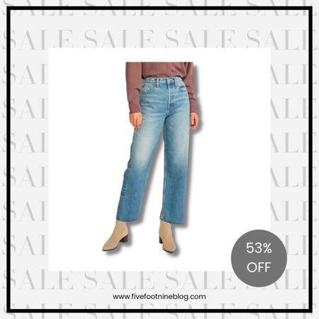 Wide leg jeans on sale! I sized up 1 — no stretch 

#LTKsalealert #LTKunder100