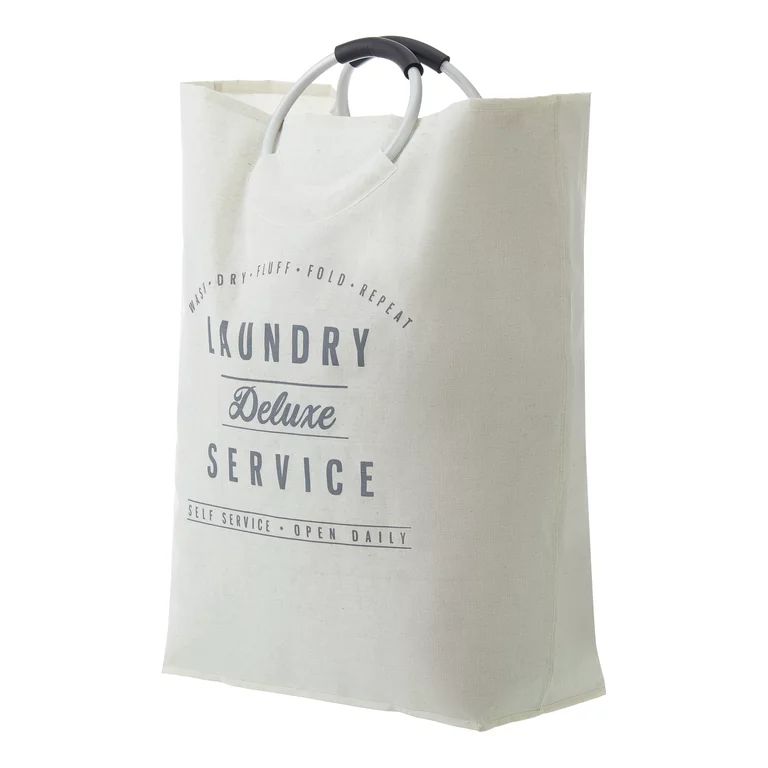 Better Homes & Gardens Laundry Deluxe Service Canvas Tote, 17 in W x 8.5 in D x 25.25 in H | Walmart (US)