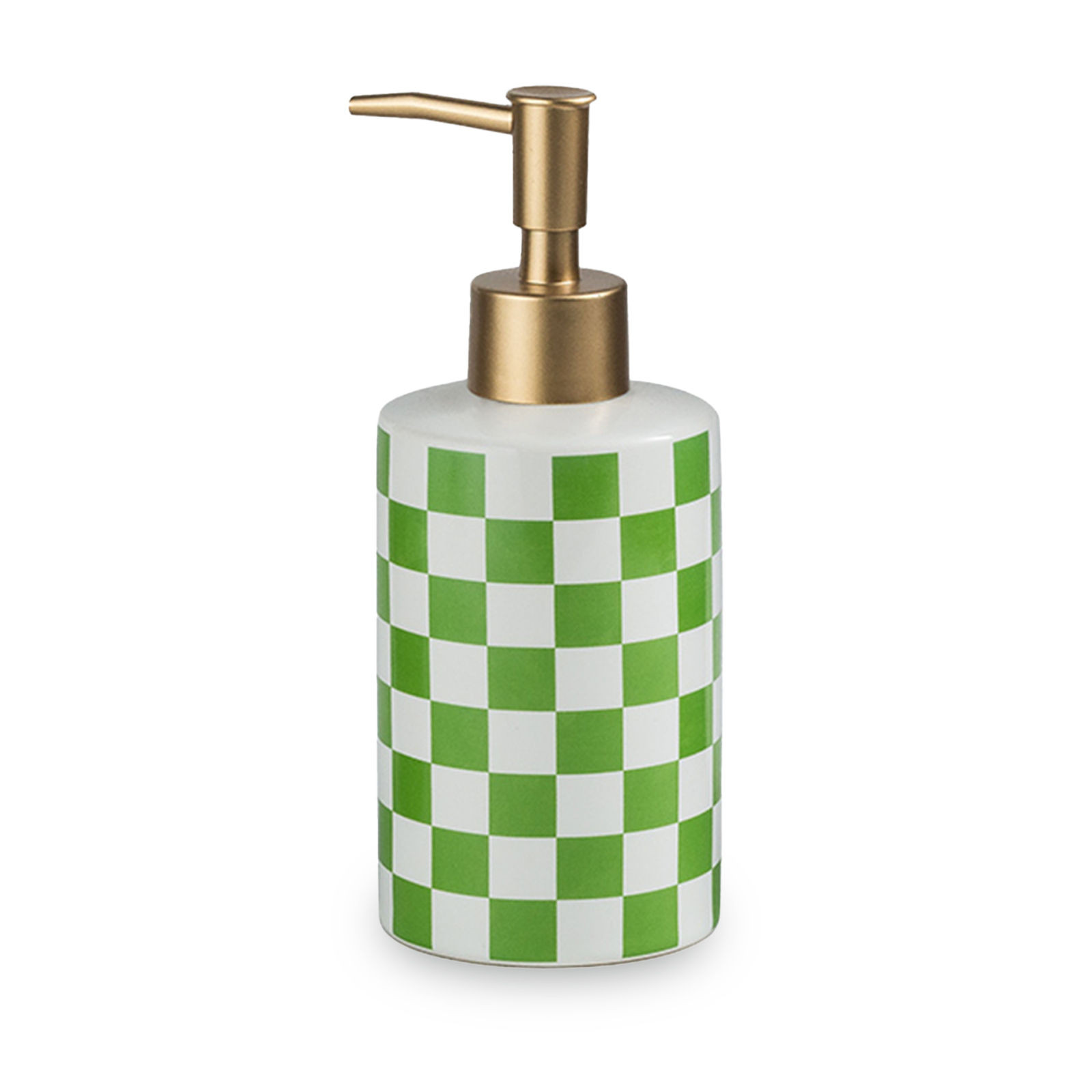 Unmbo Checkerboard Pattern Ceramic Soap Dispenser with Pump,Refillable Lotion Dispenser for Bathr... | Walmart (US)