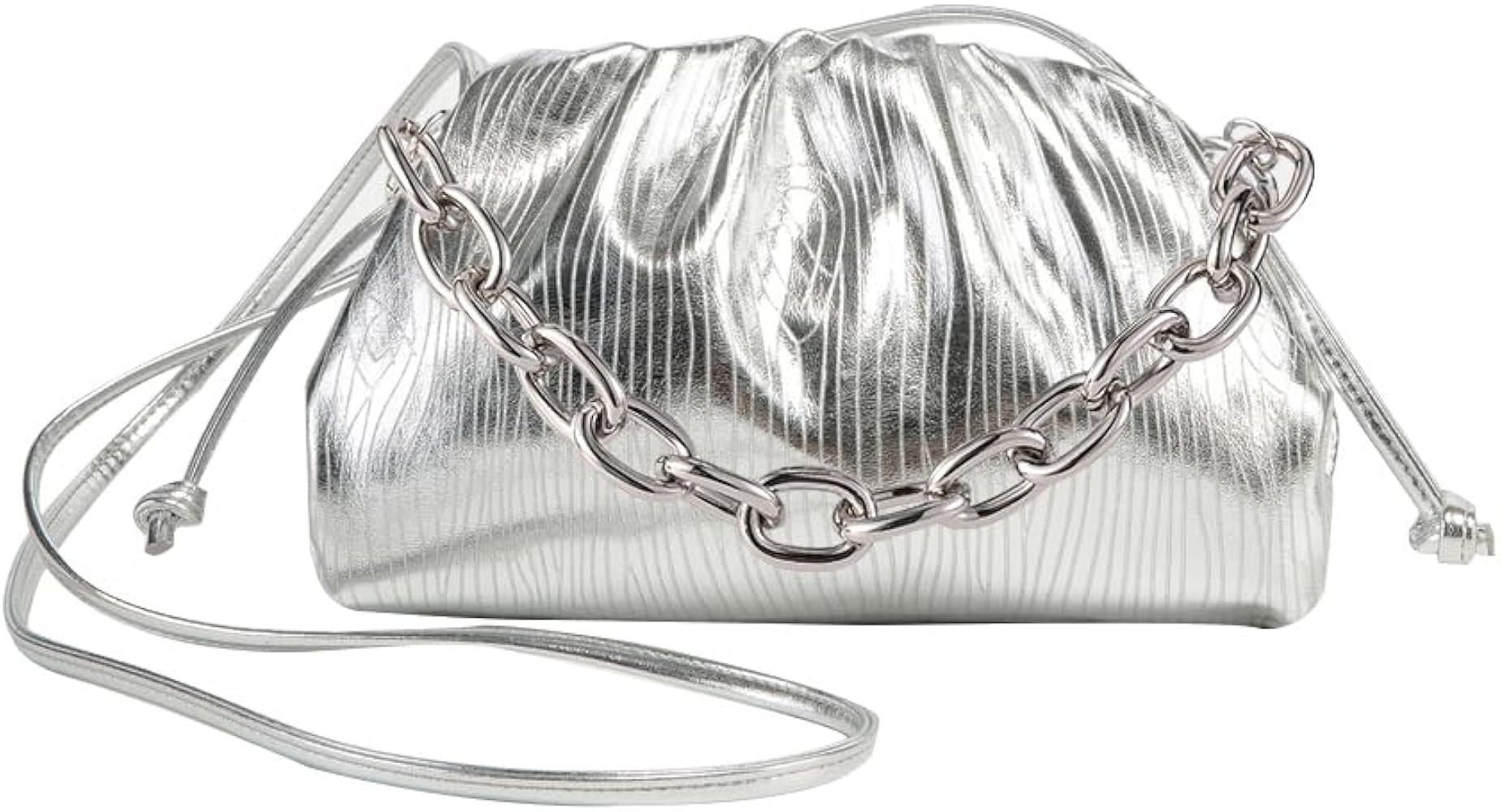 Dumpling Crossbody Bag for Women Cloud Evening Bag Detachable Shoulder Strap Clutch Purses Chain ... | Amazon (US)