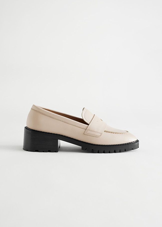 Heeled Leather Penny Loafers | & Other Stories (EU + UK)