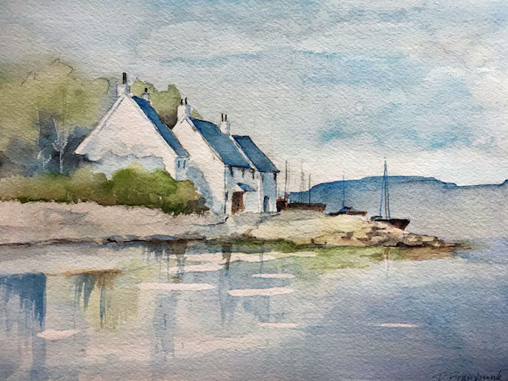 Watercolor Original Seaside Lakeside Beach Summer Homes Nautical Prints Various Sizes and Giclee | Etsy (US)