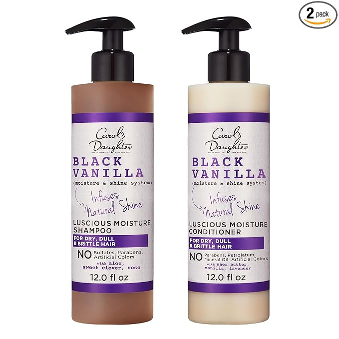 Carol's Daughter Black Vanilla Sulfate Free Shampoo and Conditioner Set for Curly, Wavy or Natura... | Amazon (US)