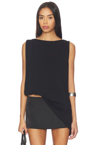 superdown Caprice Asymmetrical Top in Black from Revolve.com | Revolve Clothing (Global)